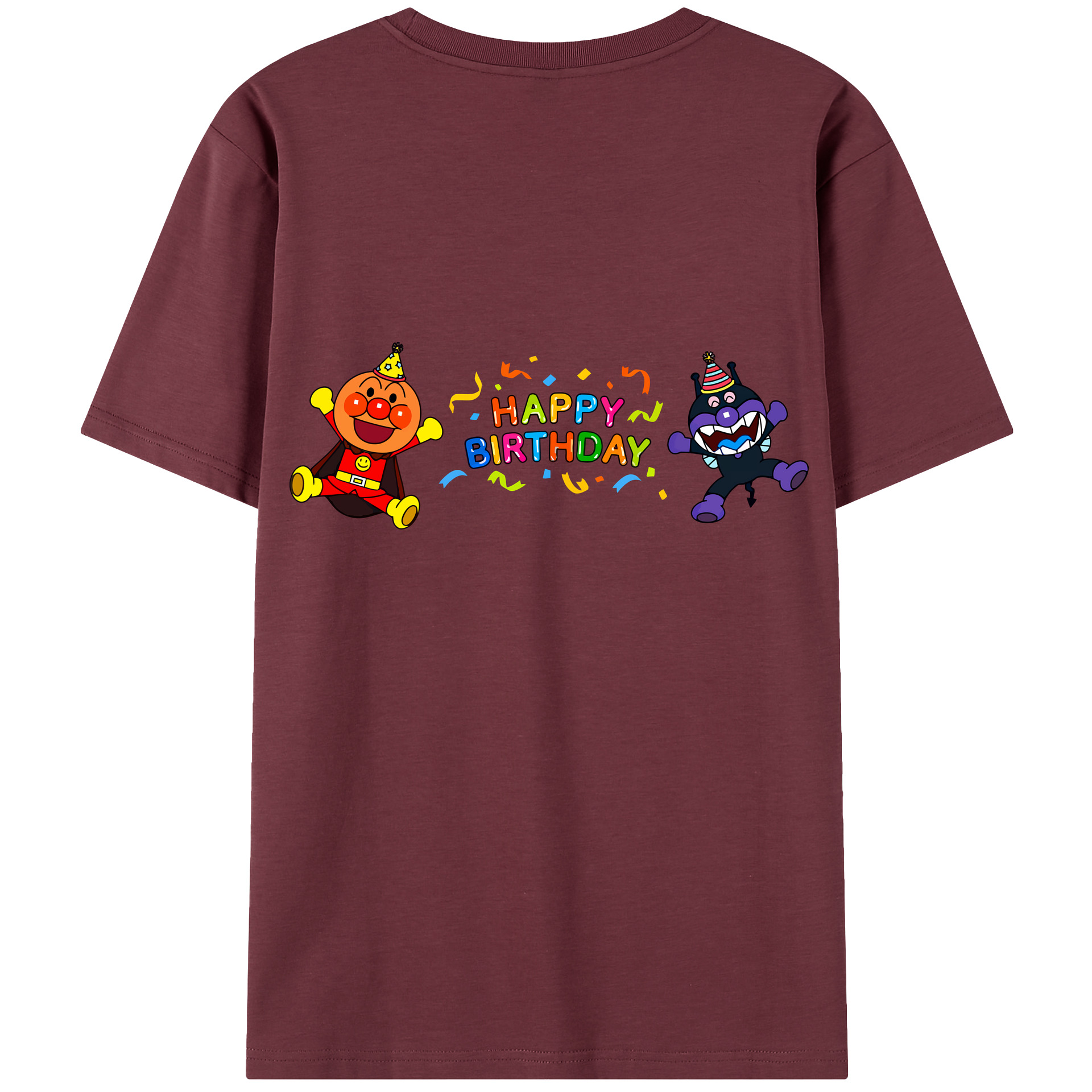 （画像用） アンパンマン Anpanman 綿100％半袖Tシャツ（背面プリント）